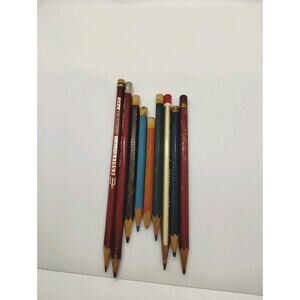 9 Vintage Colored Pencils - Dixon Thinex - Eagle Verithin Tryrex Vivichrome